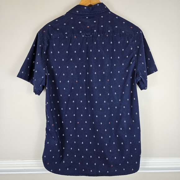 Denim & Flower Slim Fit Men's Large Anchor Print Short Sleeve Shirt A1212 - Picture 8 of 12